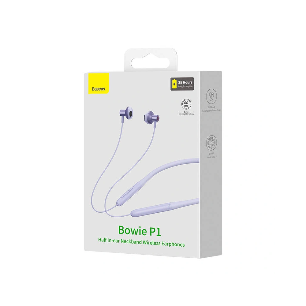 Hurtownia GSM - Vezeték nélküli fejhallgató Baseus Bowie P1 Bluetooth 5.2 (lila) - BSU4197 - {ean13} - Hurt