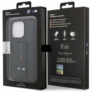 BMW BMHCP14X22GSLK iPhone 14 Pro Max 6.7" black hardcase Grip Hot Stamp