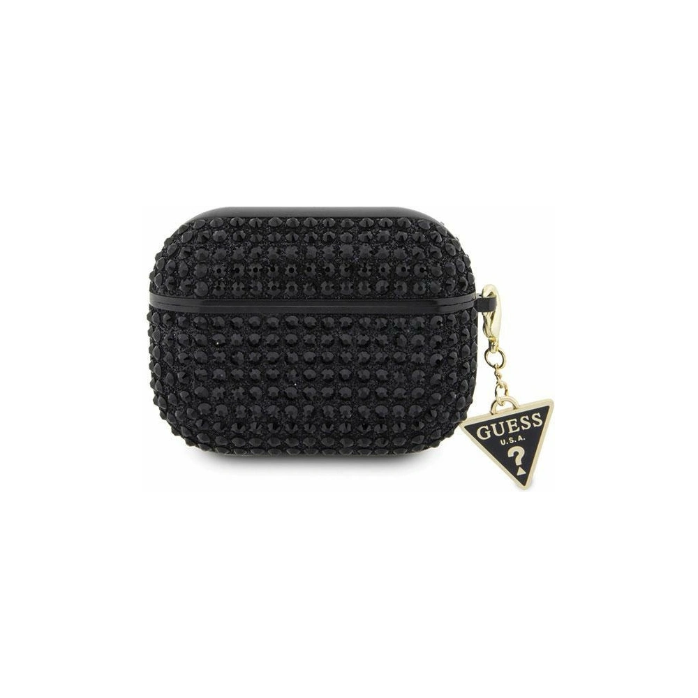 Wholesale Guess GUA2HDGTPK AirPods 1/2 cover czarny/black Rhinestone Triangle Charm - GUE2579 - {ean13} - Hurt