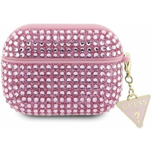 Hurtownia GSM - Etui Guess GUA2HDGTPP Apple AirPods 1/2 kryt růžový/pink Rhinestone Triangle Charm - GUE2580 - {ean13} - Hurt