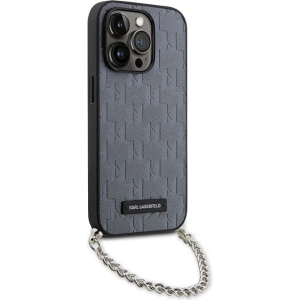 Hurtownia GSM - Etui Karl Lagerfeld KLHCP14LSACKLHPG Apple iPhone 14 Pro argintiu/silver hardcase Saffiano Monogram Chain - KLD1576 - {ean13} - Hurt