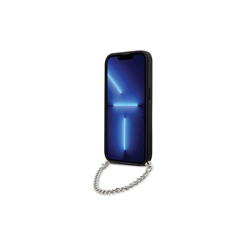 Hurtownia GSM - Etui Karl Lagerfeld KLHCP14LSACKLHPG Apple iPhone 14 Pro argintiu/silver hardcase Saffiano Monogram Chain - KLD1576 - {ean13} - Hurt