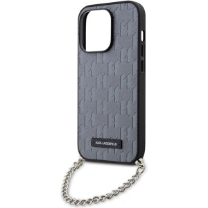 Hurtownia GSM - Etui Karl Lagerfeld KLHCP14LSACKLHPG Apple iPhone 14 Pro argintiu/silver hardcase Saffiano Monogram Chain - KLD1576 - {ean13} - Hurt