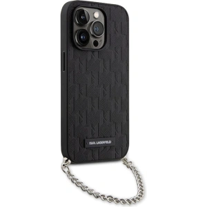 Hurtownia GSM - Etui Karl Lagerfeld KLHCP14LSACKLHPK Apple iPhone 14 Pro negru/black hardcase Saffiano Monogram Chain - KLD1577 - {ean13} - Hurt