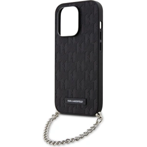 Hurtownia GSM - Etui Karl Lagerfeld KLHCP14LSACKLHPK Apple iPhone 14 Pro negru/black hardcase Saffiano Monogram Chain - KLD1577 - {ean13} - Hurt