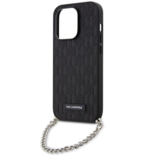 Etui Karl Lagerfeld KLHCP14LSACKLHPK Apple iPhone 14 Pro czarny/black hardcase Saffiano Monogram Chain