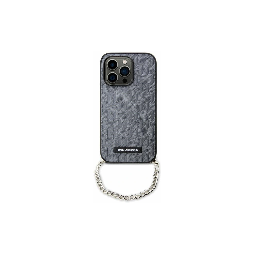 Wholesale Karl Lagerfeld KLHCP14SSACKLHPG iPhone 14 6.1" srebrny/silver hardcase Saffiano Monogram Chain - KLD1578 - {ean13} - Hurt