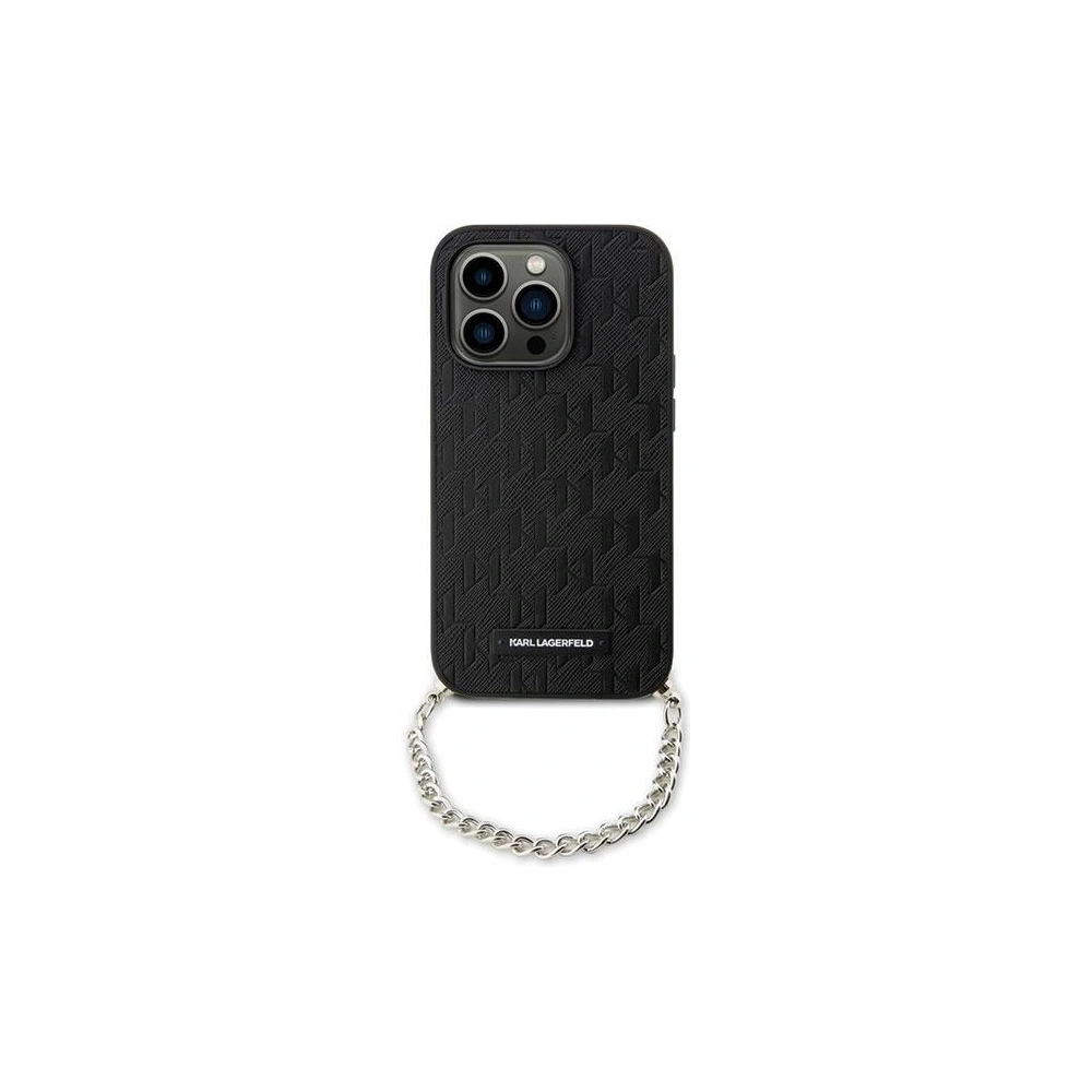 Hurtownia GSM - Etui Karl Lagerfeld KLHCP14SSACKLHPK Apple iPhone 14 černý/black hardcase Saffiano Monogram Chain - KLD1579 - {ean13} - Hurt
