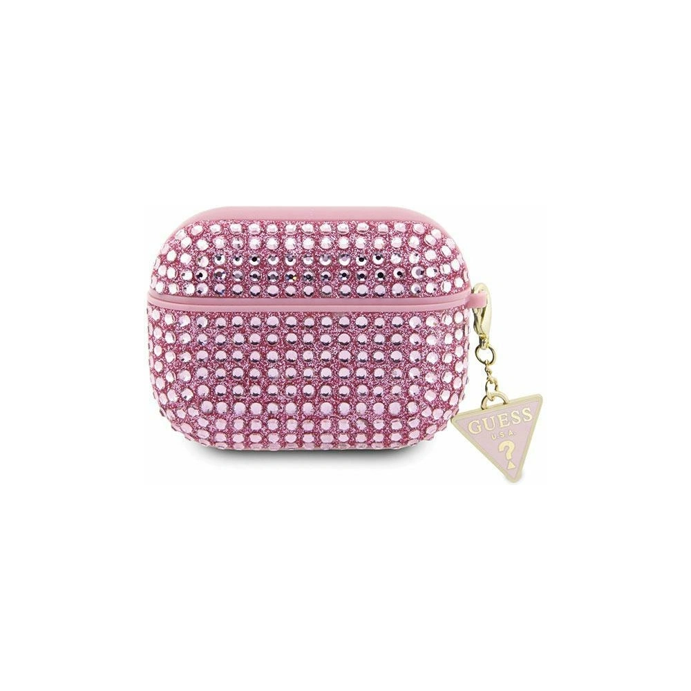 Hurtownia GSM - Etui Guess GUAP2HDGTPP Apple AirPods Pro 2 Hülle rosa/pink mit Strass-Dreieck Charm - GUE2586 - {ean13} - Hurt