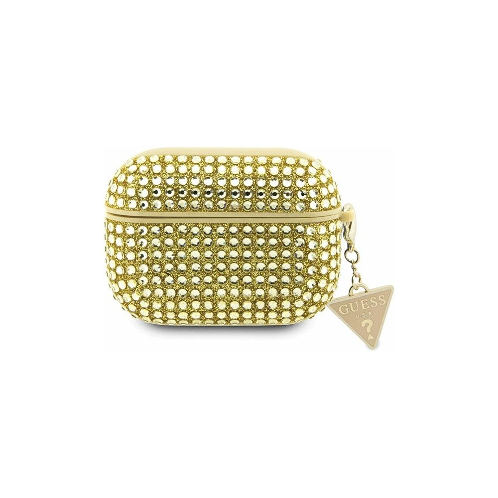 Hurtownia GSM - Etui Guess GUAPHDGTPD Apple AirPods Pro kryt zlatý/gold Rhinestone Triangle Charm - GUE2587 - {ean13} - Hurt