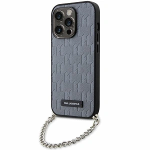 Hurtownia GSM - Etui Karl Lagerfeld KLHCP14XSACKLHPG Apple iPhone 14 Pro Max silber/silver Hardcase Saffiano Monogram Chain - KLD1580 - {ean13} - Hurt