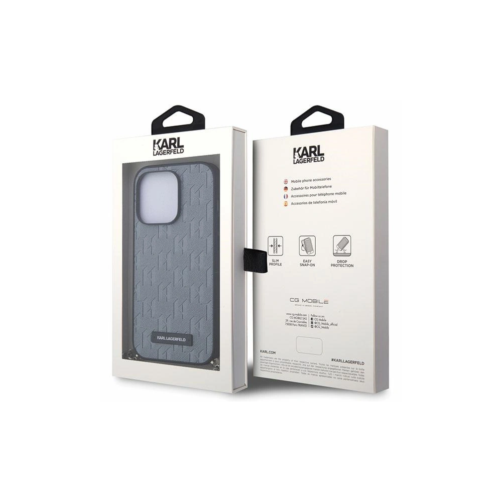 Wholesale Karl Lagerfeld KLHCP14XSACKLHPG iPhone 14 Pro Max 6.7" srebrny/silver hardcase Saffiano Monogram Chain - KLD1580 - {ean13} - Hurt