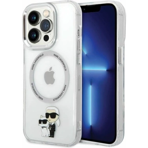 Etui Karl Lagerfeld KLHMP13LHNKCIT Apple iPhone 13 Pro hardcase transparent Iconic Karl&Choupette Magsafe