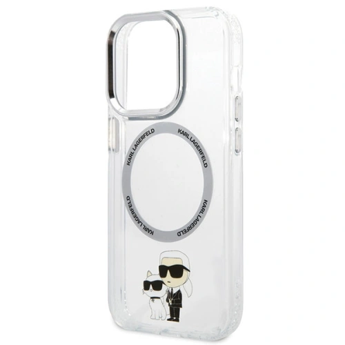 Etui Karl Lagerfeld KLHMP13LHNKCIT Apple iPhone 13 Pro hardcase transparent Iconic Karl&Choupette Magsafe