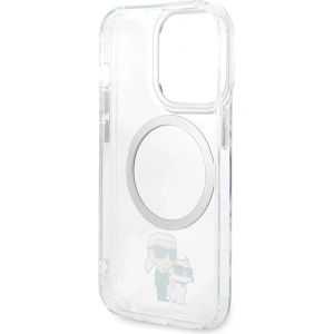 Etui Karl Lagerfeld KLHMP13LHNKCIT Apple iPhone 13 Pro hardcase transparent Iconic Karl&Choupette Magsafe