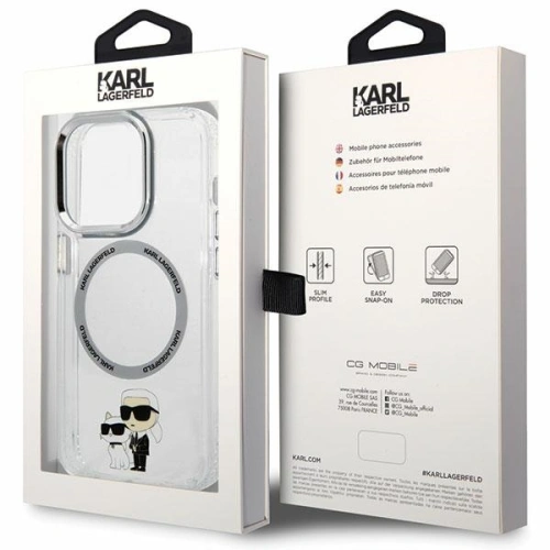 Etui Karl Lagerfeld KLHMP13LHNKCIT Apple iPhone 13 Pro hardcase transparent Iconic Karl&Choupette Magsafe