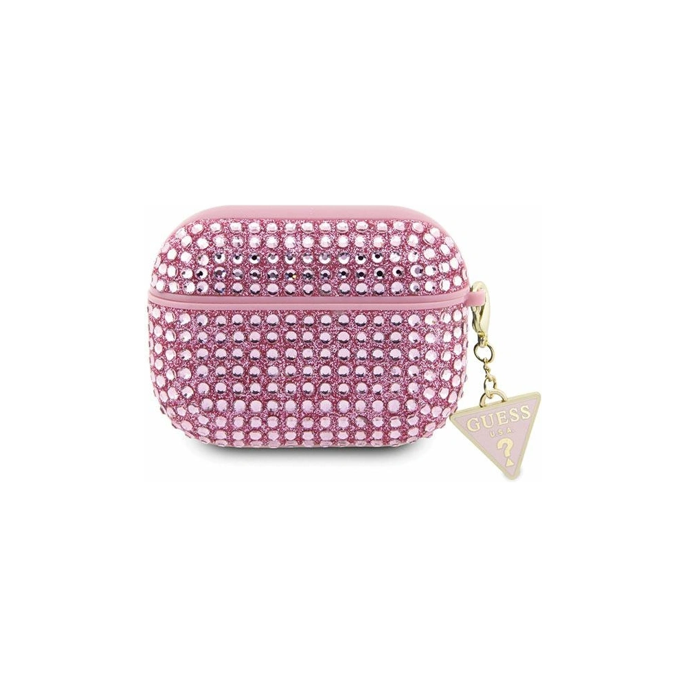 Hurtownia GSM - Etui Guess GUAPHDGTPP Apple AirPods Pro obal růžový/pink Rhinestone Triangle Charm - GUE2589 - {ean13} - Hurt