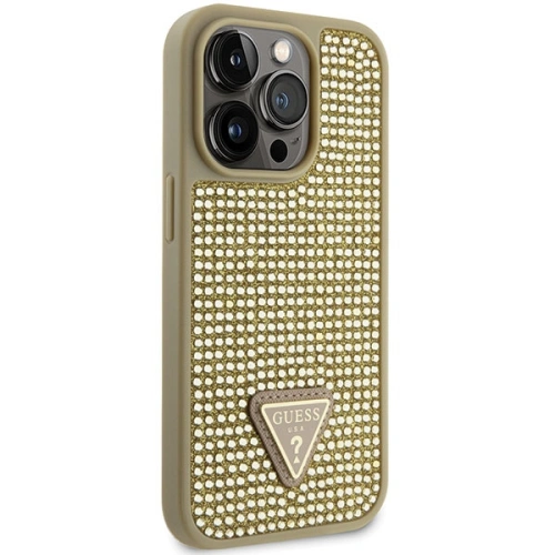 Etui Guess GUHCP14LHDGTPD Apple iPhone 14 Pro złoty/gold hardcase Rhinestone Triangle