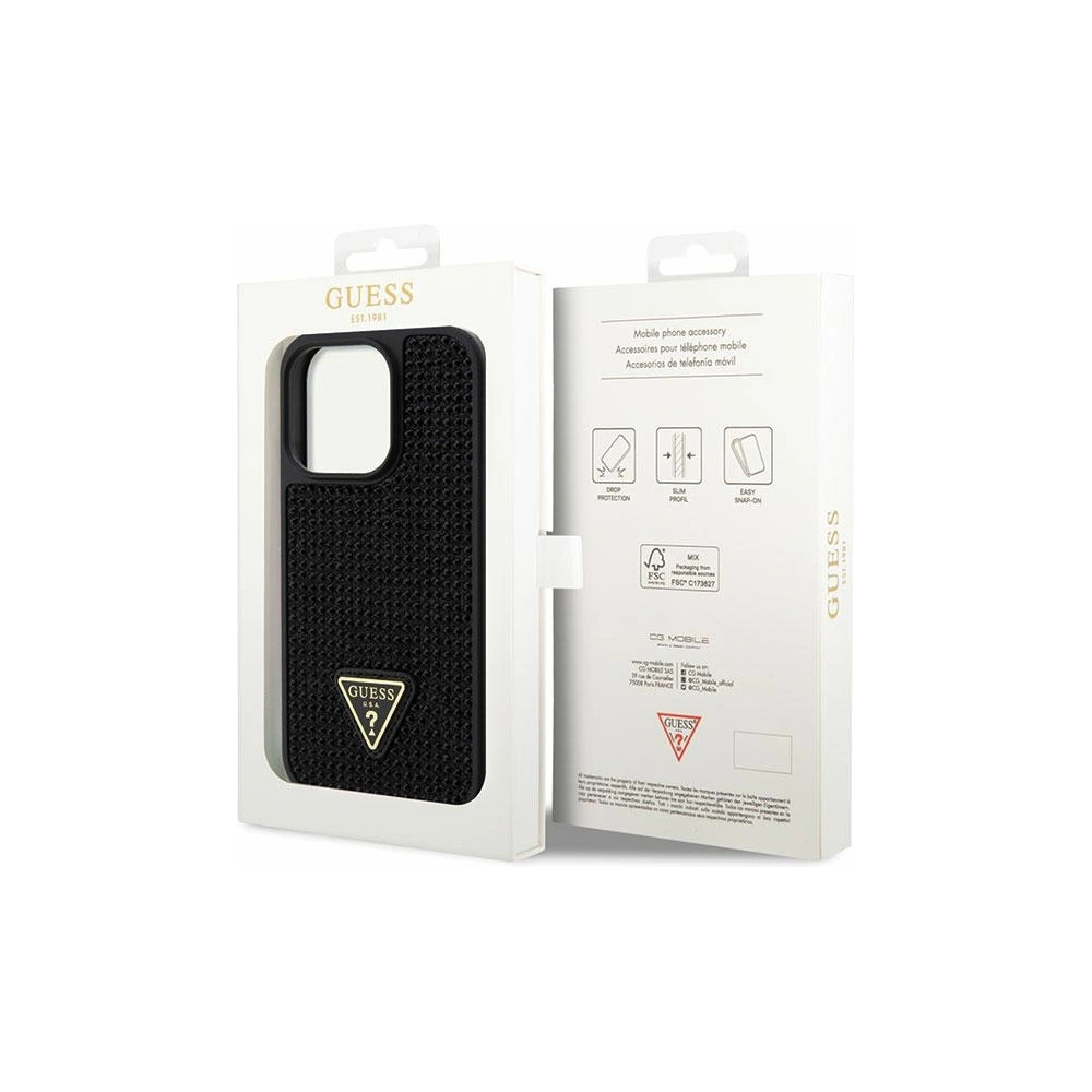 Hurtownia GSM - Etui Guess GUHCP14LHDGTPK Apple iPhone 14 Pro černý/black hardcase Rhinestone Triangle - GUE2591 - {ean13} - Hurt