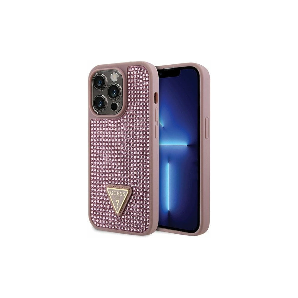 Hurtownia GSM - Etui Guess GUHCP14LHDGTPP Apple iPhone 14 Pro růžový/pink hardcase Rhinestone Triangle - GUE2592 - {ean13} - Hurt