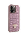 Wholesale Guess GUHCP14LHDGTPP Apple iPhone 14 Pro pink hardcase Rhinestone Triangle - GUE2592 - {ean13} - Hurt