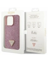 Wholesale Guess GUHCP14LHDGTPP Apple iPhone 14 Pro pink hardcase Rhinestone Triangle - GUE2592 - {ean13} - Hurt