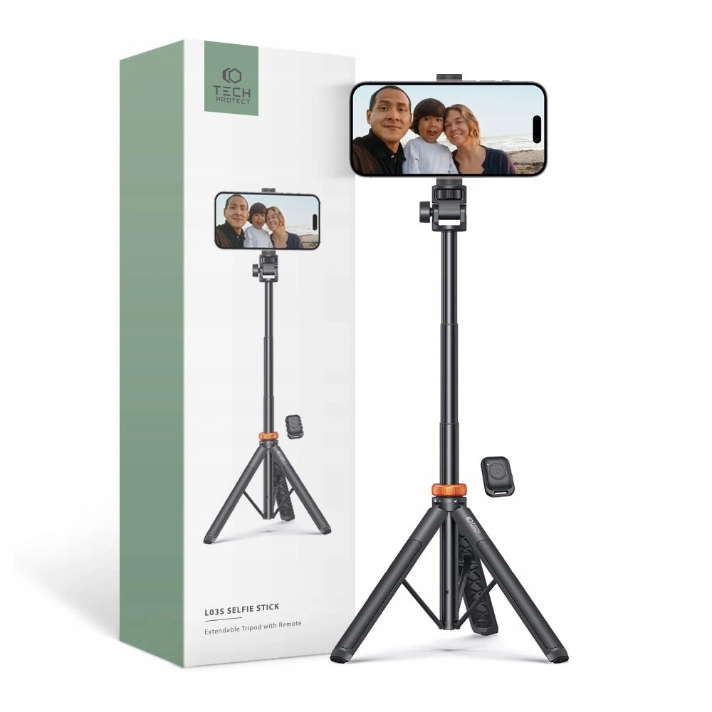 Hurtownia GSM - Selfie bot Tech-Protect L03s Vezeték nélküli selfie bot állvány Fekete - THP1984 - {ean13} - Hurt
