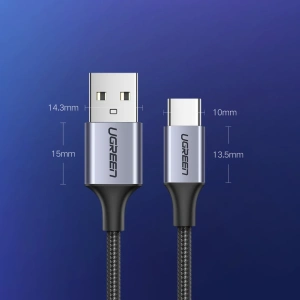 UGREEN Kabel USB-A/USB-C Quick Charge 3.0 3A 1m grau
