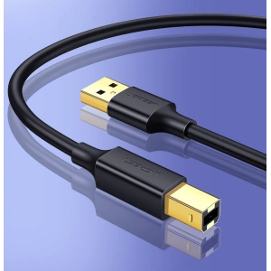 Cablu UGREEN US135 USB-B/USB-C pentru imprimantă 480 Mbps 1,5 m negru