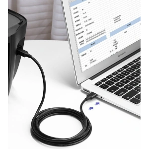 Cablu UGREEN US135 USB-B/USB-C pentru imprimantă 480 Mbps 1,5 m negru