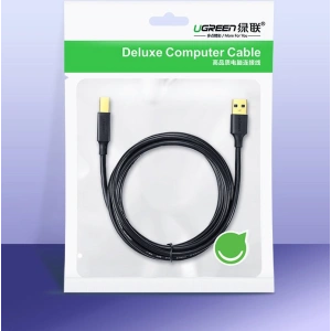 Cablu UGREEN US135 USB-B/USB-C pentru imprimantă 480 Mbps 1,5 m negru