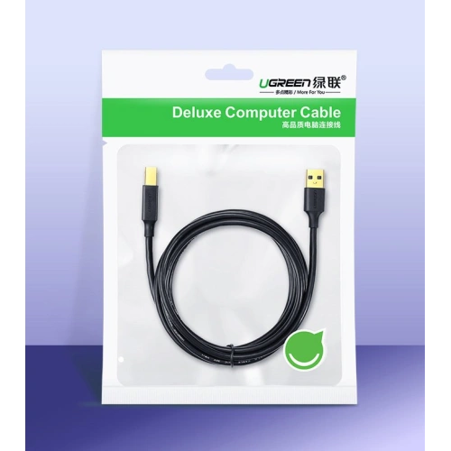 Kabel UGREEN US135 USB-B/USB-C do drukarki 480 Mbps 1,5 m czarny