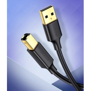 Cablu UGREEN US135 USB-B/USB-C pentru imprimantă 480 Mbps 1,5 m negru