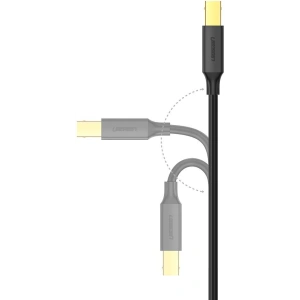 Cablu UGREEN US135 USB-B/USB-C pentru imprimantă 480 Mbps 1,5 m negru