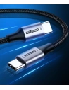 Hurtownia GSM - UGREEN US261 USB-C/USB-C Gyors Töltő Kábel 480 Mbps 60W 3A 1 m fekete-szürke - UGR1612 - {ean13} - Hurt