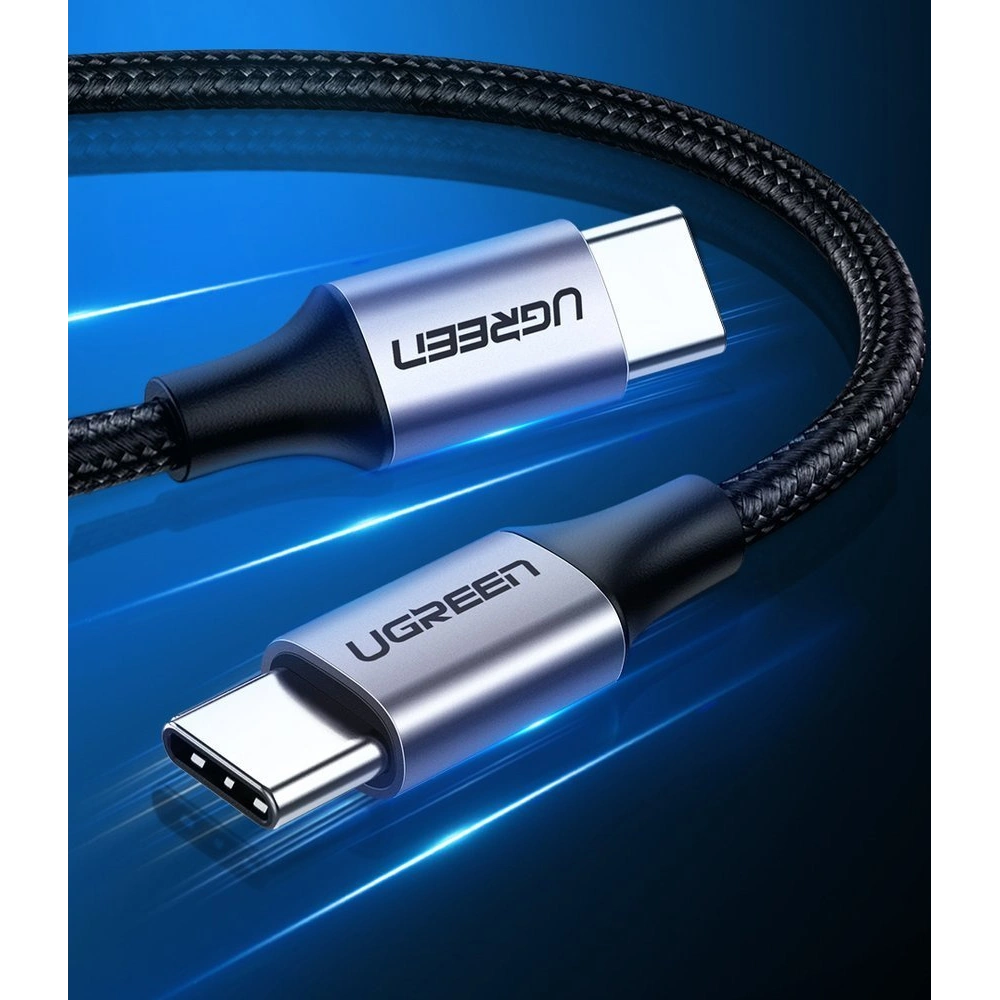 Hurtownia GSM - UGREEN US261 USB-C/USB-C Gyors Töltő Kábel 480 Mbps 60W 3A 1 m fekete-szürke - UGR1612 - {ean13} - Hurt