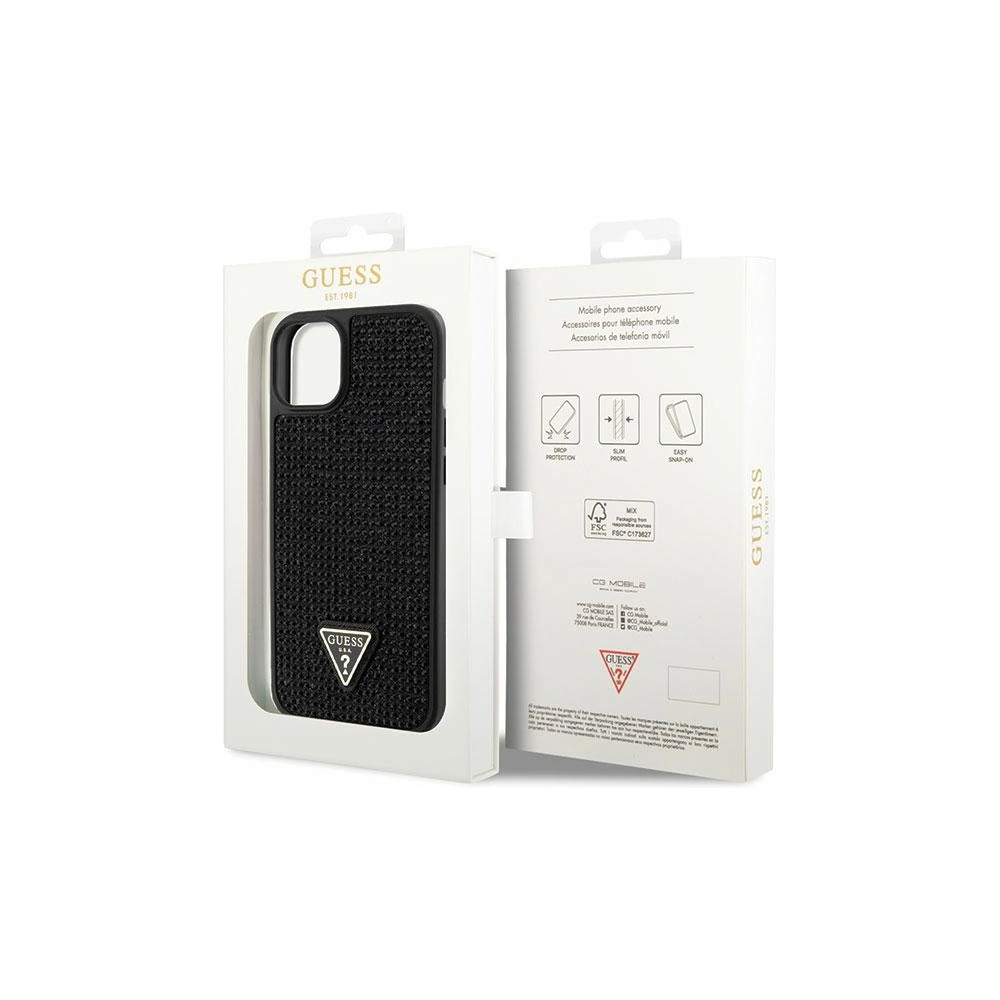 Hurtownia GSM - Etui Guess GUHCP14MHDGTPK Apple iPhone 14 Plus / 15 Plus schwarz/black hardcase Rhinestone Triangle - GUE2594 - {ean13} - Hurt