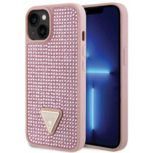 Guess Distributor - 3666339120108 - GUE2595 - Guess GUHCP14MHDGTPP Apple iPhone 14 Plus / 15 Plus pink hardcase Rhinestone Triangle - B2B homescreen