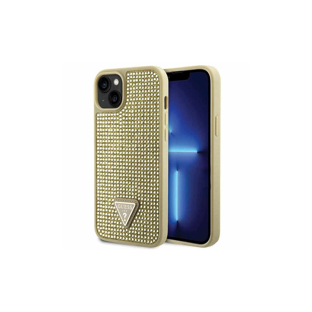 Hurtownia GSM - Etui Guess GUHCP14SHDGTPD Apple iPhone 14 auriu/hardcase cu cristale rhinestone în formă de triunghi - GUE2596 - {ean13} - Hurt