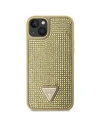 Wholesale Guess GUHCP14SHDGTPD Apple iPhone 14 gold hardcase Rhinestone Triangle - GUE2596 - {ean13} - Hurt