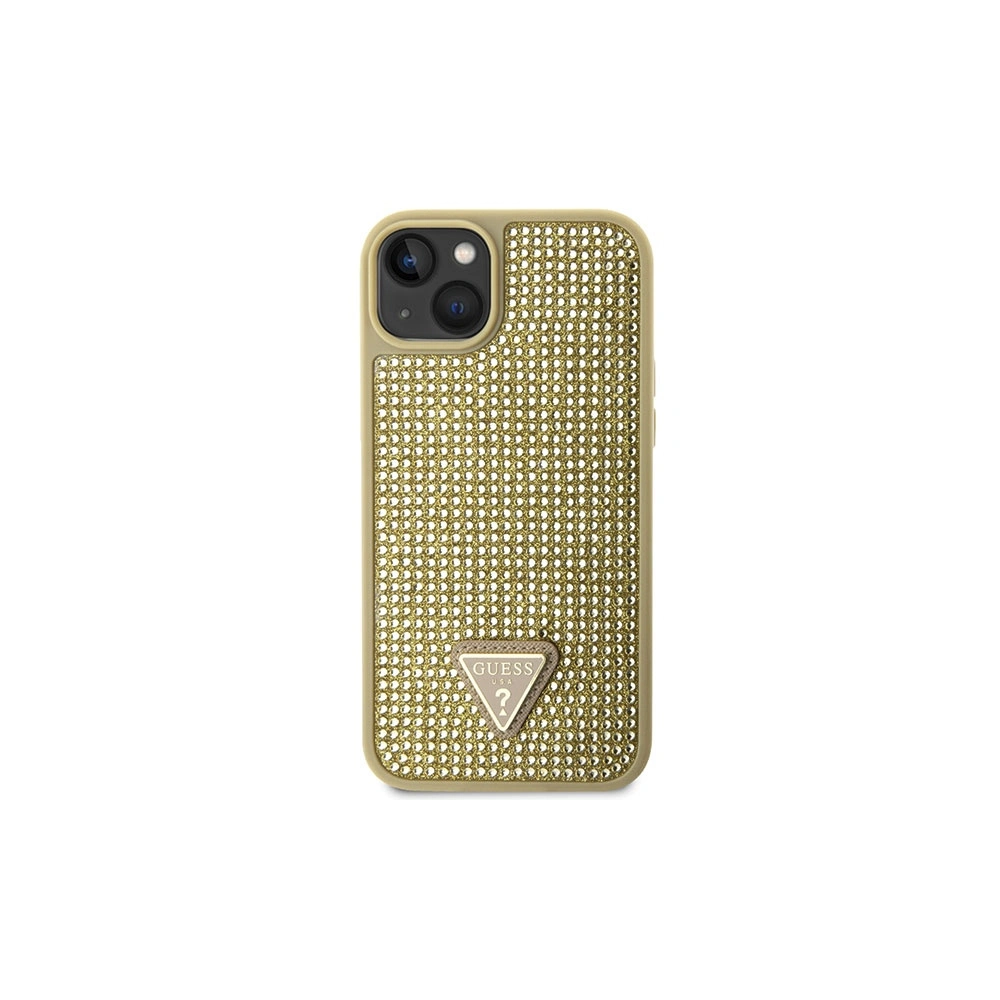 Hurtownia GSM - Etui Guess GUHCP14SHDGTPD Apple iPhone 14 auriu/hardcase cu cristale rhinestone în formă de triunghi - GUE2596 - {ean13} - Hurt