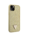 Wholesale Guess GUHCP14SHDGTPD Apple iPhone 14 gold hardcase Rhinestone Triangle - GUE2596 - {ean13} - Hurt