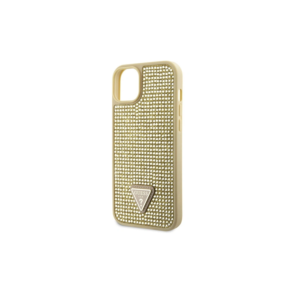 Hurtownia GSM - Etui Guess GUHCP14SHDGTPD Apple iPhone 14 auriu/hardcase cu cristale rhinestone în formă de triunghi - GUE2596 - {ean13} - Hurt