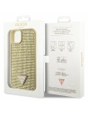 Wholesale Guess GUHCP14SHDGTPD Apple iPhone 14 gold hardcase Rhinestone Triangle - GUE2596 - {ean13} - Hurt