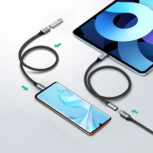 Kabel przedłużający UGREEN US372 USB-C 3.1 10Gb/s 1m szary