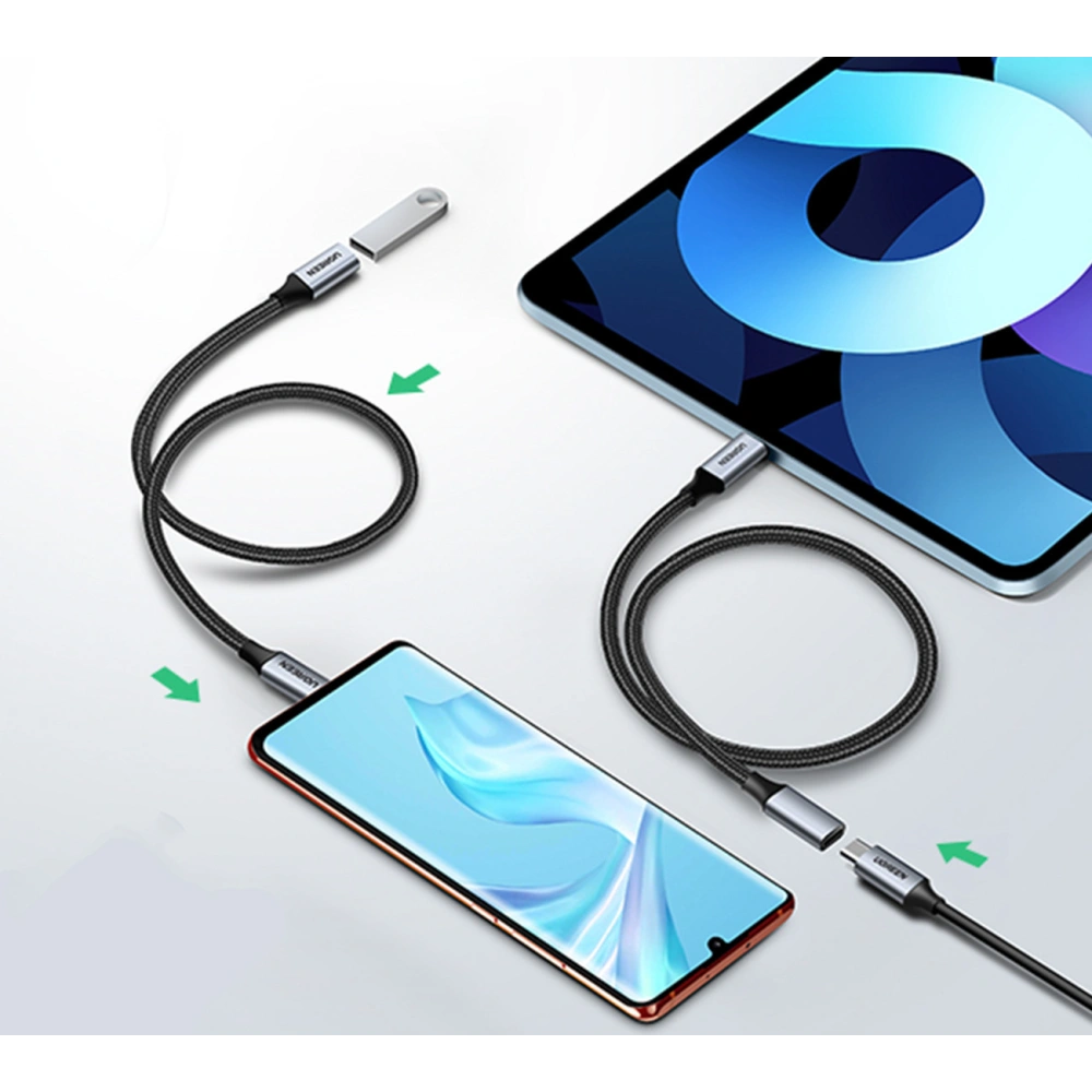 Hurtownia GSM - UGREEN US372 USB-C 3.1 10Gb/s 1m szürke hosszabbító kábel - UGR1617 - {ean13} - Hurt