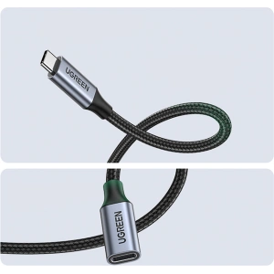 Cablu de extensie UGREEN US372 USB-C 3.1 10Gb/s 1m gri