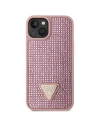 Wholesale Guess GUHCP14SHDGTPP Apple iPhone 14 pink hardcase Rhinestone Triangle - GUE2598 - {ean13} - Hurt