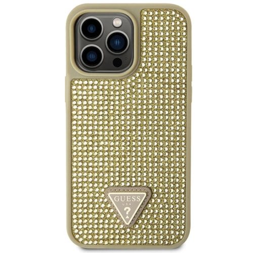 Etui Guess GUHCP14XHDGTPD Apple iPhone 14 Pro Max złoty/gold hardcase Rhinestone Triangle