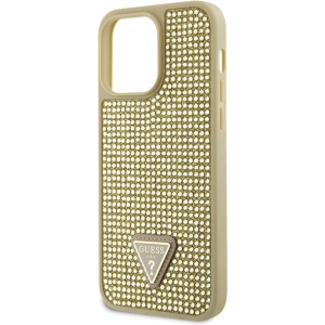 Guess GUHCP14XHDGTPD Apple iPhone 14 Pro Max gold hardcase Rhinestone Triangle